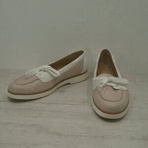 Naturalizer Leather Korrine Preppy Classic Old Money Boat shoes Snakeskin SZ 7.5